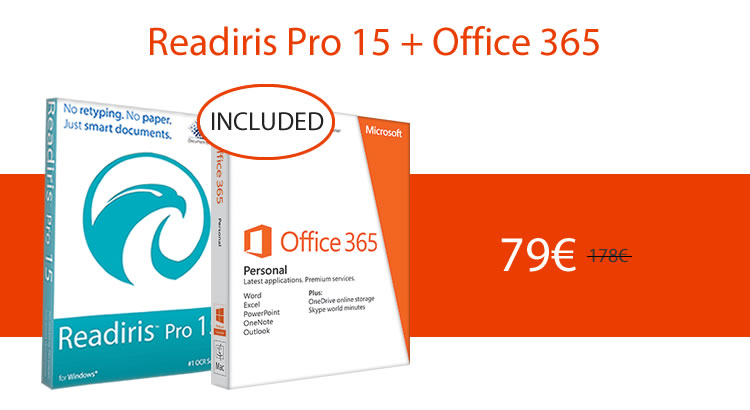Readiris Pro 15 + Office 365