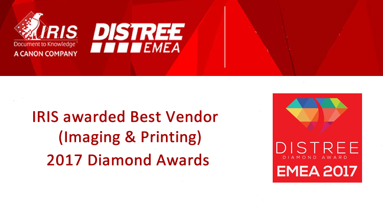 IRIS Awarded Best Vendor DISTREE EMEA